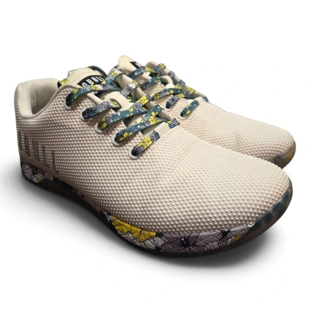 No Bull Spring Fling SuperFabric Cream/Floral Low Top Sneakers Mens 9.5 W11